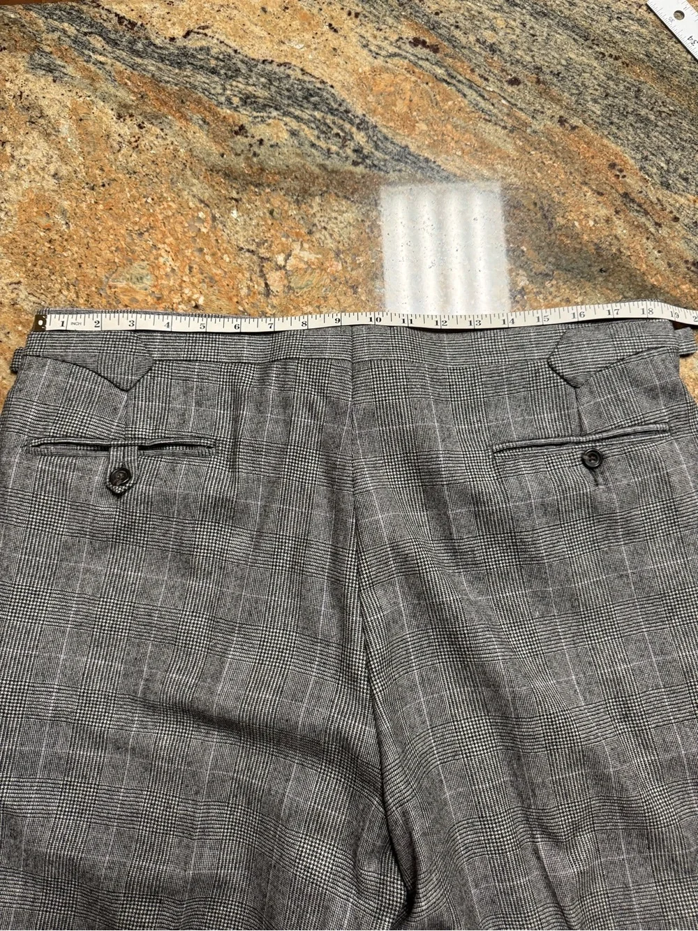 Men's Gray Windowpane single breasted suit